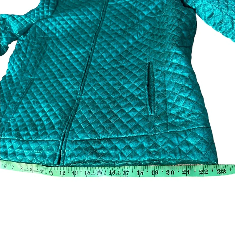 C.L.O.T.H.E.S green zipper pockets quilted jacket in green Large - Picture 7 of 16